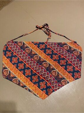 Windsor Boho Paisley Bandana Halter Crop Top NWT Size Large Festival Western